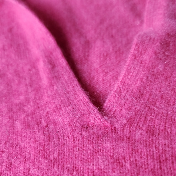 Land's End Cashmere Long Sleeve Polo Soft Pink Collared Sweater - Picture 2 of 9